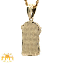 Load image into Gallery viewer, 14k Yellow Gold and Diamond Jesus Head Pendant and 14k Yellow Gold Rope Chain Set