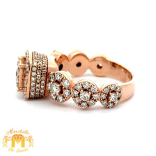 Load image into Gallery viewer, 14k Rose Gold and Diamond RIng with Round Diamonds