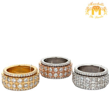 Load image into Gallery viewer, 7.90ct diamonds 14k gold Eternity Spinning Wedding Band (choose your color)