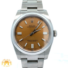 Load image into Gallery viewer, Full factory 36mm Rolex Watch with Stainless Steel Oyster Bracelet (Champagne dial with white hour markers)(Model number: 116000)