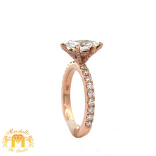 Load image into Gallery viewer, 18k Rose Gold and Diamond Engagement Ring with Marquise and Round Diamonds