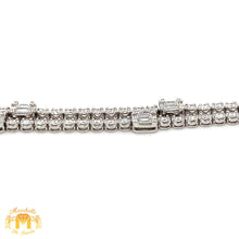 Load image into Gallery viewer, VVS/vs EF color high clarity diamonds set in a 18k Gold Tennis Ladies`Bracelet with Baguette and Round Diamonds