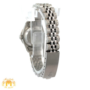 26mm Ladies`Rolex Datejust Watch with Stainless Steel Jubilee Diamond Bracelet