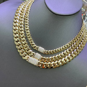 14k Yellow Gold and Diamond 14mm 375.8 grams Miami Cuban Chain