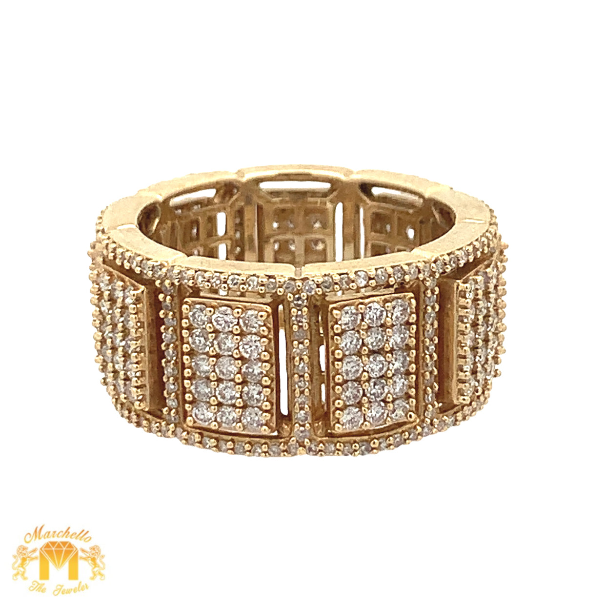 3ct Diamonds 14k Gold Eternity Band with Round Diamonds (choose your color)