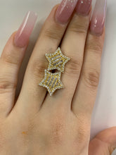 Load image into Gallery viewer, 14k Yellow Gold and Diamond XL Star Earrings with Baguette and Round Diamonds