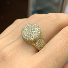 Load image into Gallery viewer, 14k Yellow Gold and Diamond Ring with Round Diamonds