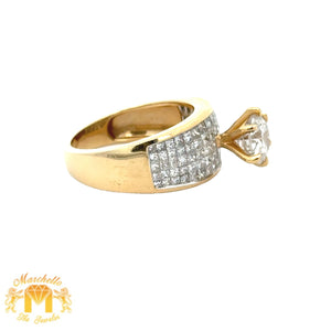 3.34ct diamonds 14k yellow gold Engagement Ring