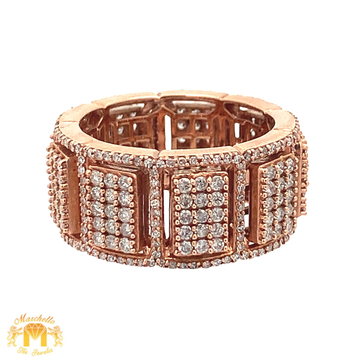 3ct Diamonds 14k Gold Eternity Band with Round Diamonds (choose your color)
