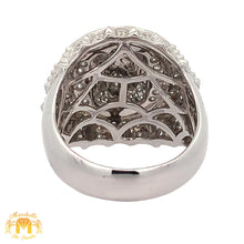 Load image into Gallery viewer, 14k White Gold and Diamond Jesus Head Ring with Round Diamonds