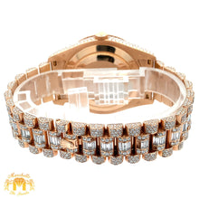 Load image into Gallery viewer, 41mm 18k Rose Gold Iced out Rolex Presidential Watch with Baguettes and Round Diamonds
