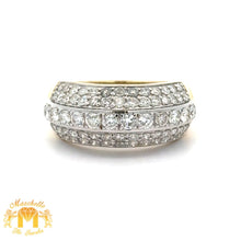 Load image into Gallery viewer, 14k Yellow Gold and Diamond Wedding Band with Round Diamonds