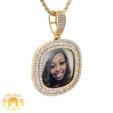 Load image into Gallery viewer, 3.54ct diamonds 14k yellow gold Picture Pendant and Yellow Gold Ice Link Chain