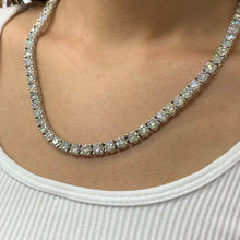 Load image into Gallery viewer, 79.63ct diamonds 14k White Gold Tennis Chain with Large Round diamonds