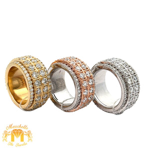 7.90ct diamonds 14k gold Eternity Spinning Wedding Band (choose your color)