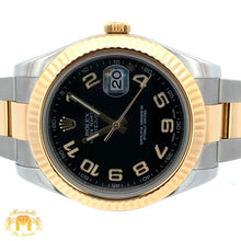 Load image into Gallery viewer, 41mm Rolex Watch with Two-Tone Oyster Bracelet (fluted bezel, black dial)