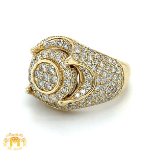 3.53ct Diamond 14k Yellow Gold Men`s Diamond Ring