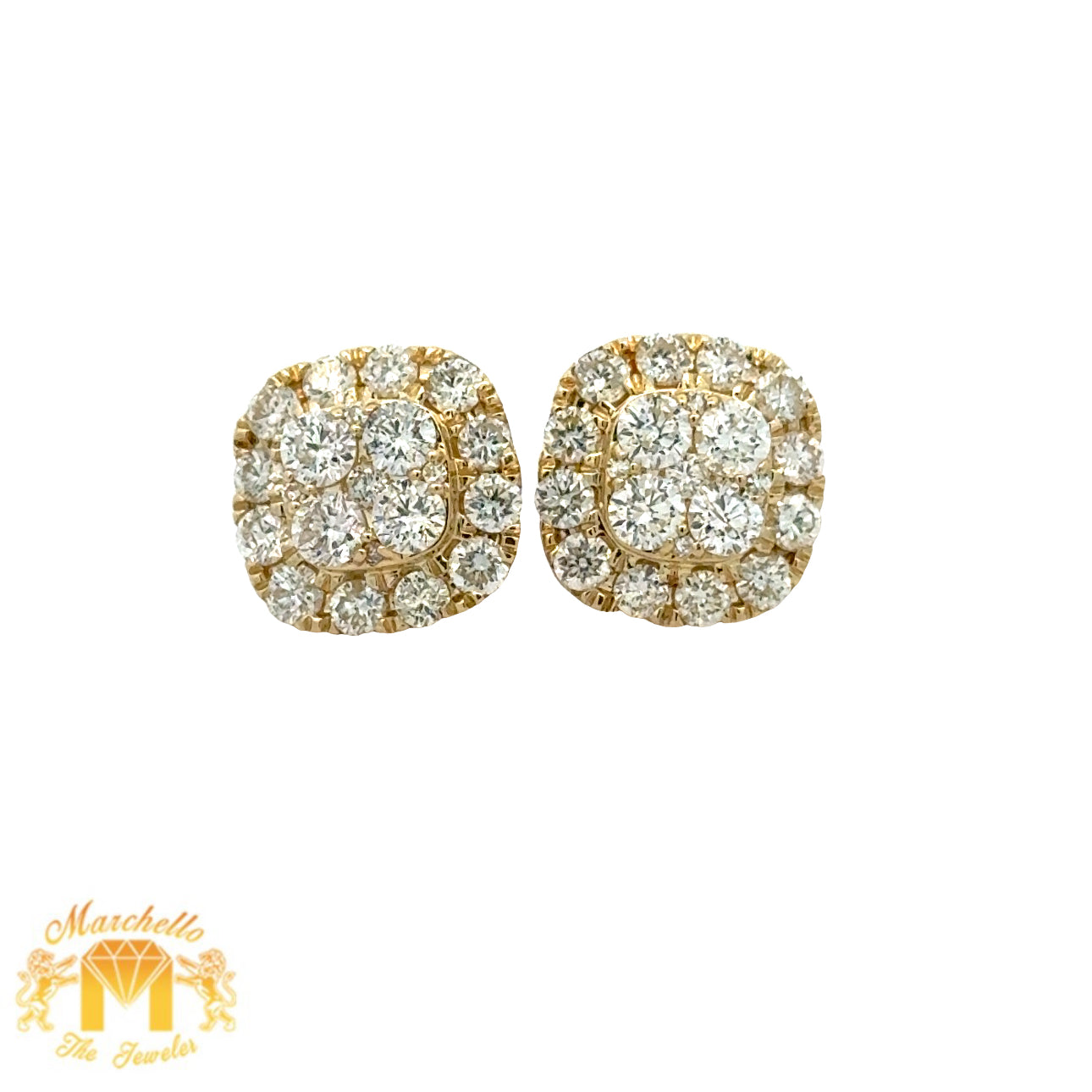 14k gold and diamond Earrings (choose your color)