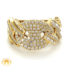 Load image into Gallery viewer, 14k Gold Hybrid Cuban Style Diamond Ring (choose a color)