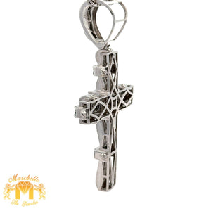 4.58ct diamonds 14k white gold Cross Pendant