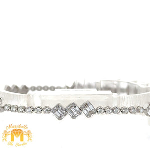 VVS/vs high clarity & E/F in color diamonds set in a 18k White Gold Fancy Tennis Bracelet
