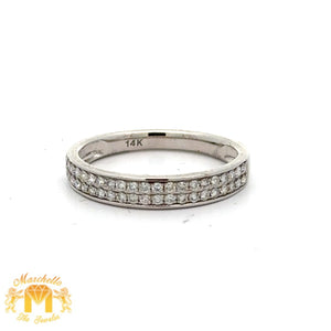 14k White Gold and Diamond 2-piece Bridal Set with Round Diamond