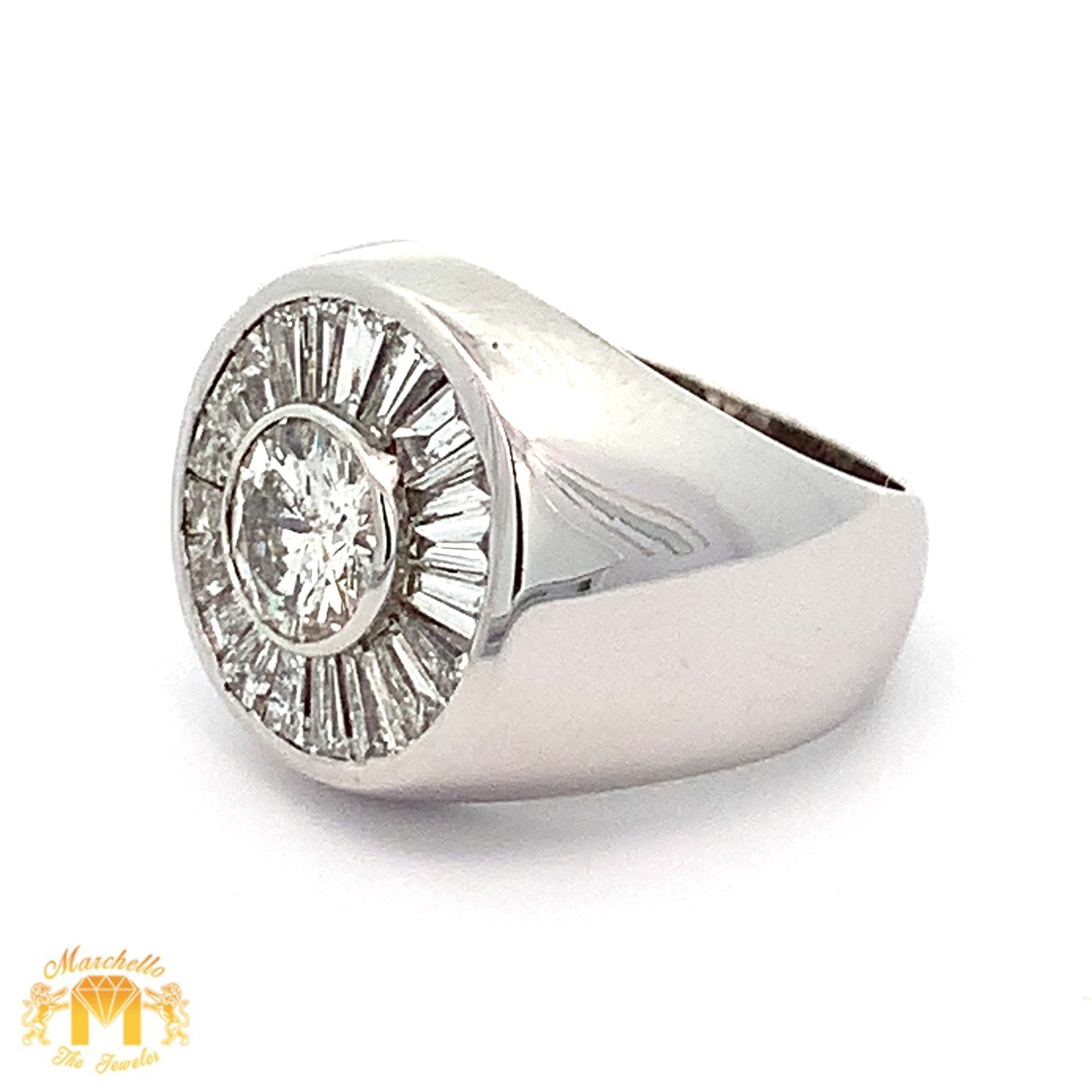 3.25ct Diamonds 14k White Gold Solitaire Ring (VS, SI diamponds)