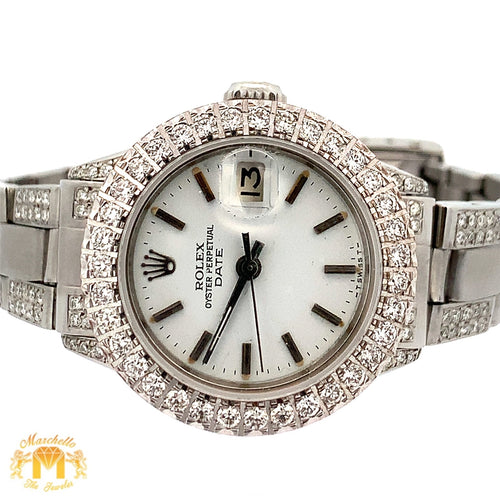 26mm Rolex Ladies`Diamond Watch with Stainless Steel Oyster Bracelet