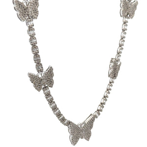 5.43ct diamonds White Gold Butterfly Necklace