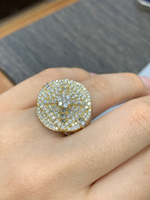 Load image into Gallery viewer, 14k Yellow Gold and Diamond Men`s Ring with Baguette and Round Diamonds