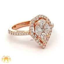 Load image into Gallery viewer, VVS/vs high clarity diamonds set in a 18k Gold Pear Shaped Diamond Ring (choose your color)