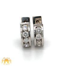 Load image into Gallery viewer, 3.50ct Diamond 14k Gold Extra Large Huggie Earrings