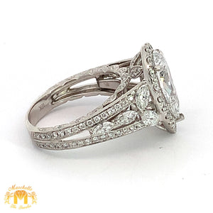 5.02ct VS1 Clarity&E in color, GIA certified 18k gold Pear shape Natural/Real Earth mined diamond Engagement Ring