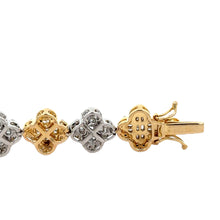 Load image into Gallery viewer, Gold and Diamond Flower Shaped Bracelet (choose your color)