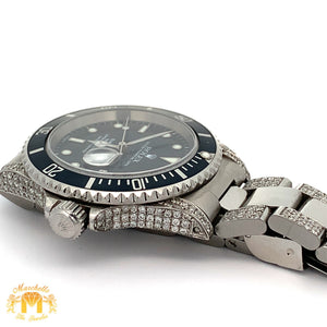 40mm Rolex Submariner Watch with Stainless Steel Oyster Diamond Bracelet