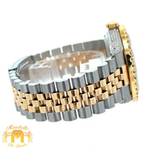 Load image into Gallery viewer, 36mm Rolex Diamond Watch with Two-Tone Jubilee Bracelet (custom diamond dial, custom diamond bezel)