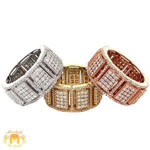 3ct Diamonds 14k Gold Eternity Band with Round Diamonds (choose your color)