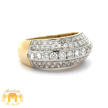 Load image into Gallery viewer, 14k Yellow Gold and Diamond Wedding Band with Round Diamonds