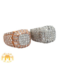Load image into Gallery viewer, 3.75ct diamonds 14k gold Men`s Ring with Round and Baguette Diamonds (choose your color)