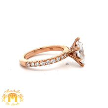 Load image into Gallery viewer, 18k Rose Gold and Diamond Engagement Ring with Marquise and Round Diamonds
