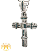 Load image into Gallery viewer, 4.58ct diamonds 14k white gold Cross Pendant