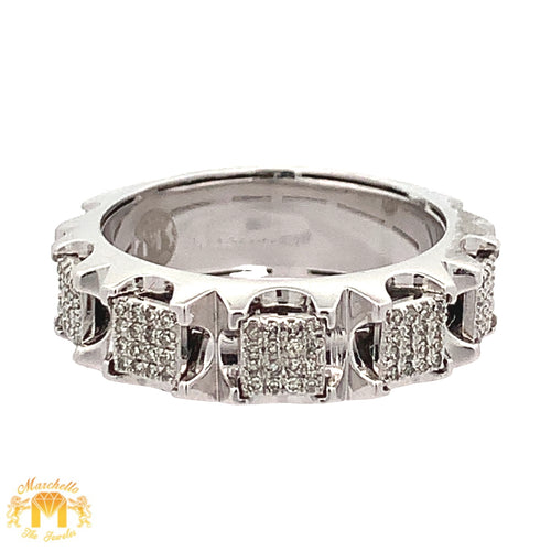 White Gold and Diamond Eternity Band with Round Diamonds