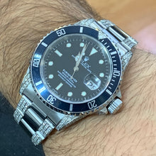 Load image into Gallery viewer, 40mm Rolex Submariner Watch with Stainless Steel Oyster Diamond Bracelet