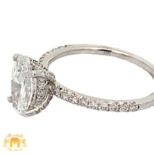 Load image into Gallery viewer, 14k White Gold and GIA Internally Flawless E color Diamonds Engagement Ring