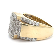 Load image into Gallery viewer, 14k Yellow Gold and Diamond Men`s Ring with Round Diamonds