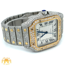 Load image into Gallery viewer, Iced out 36mm Cartier Two-tone Diamond Watch