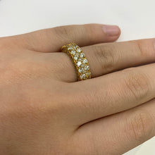 Load image into Gallery viewer, 14k Yellow Gold and Diamond Eternity Wedding Band with Round Diamonds