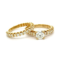 Load image into Gallery viewer, 18k Yellow Gold and Diamond 2-piece Engagement Ring