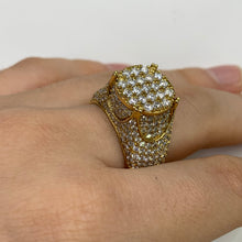 Load image into Gallery viewer, 3.40ct diamonds 14k Yellow Gold Men`s Ring with Round Diamonds