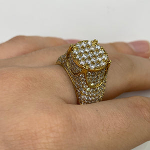 3.40ct diamonds 14k Yellow Gold Men`s Ring with Round Diamonds